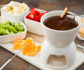 Fondue de chocolate a la naranja