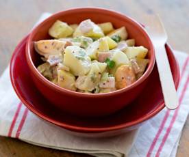 Bacon and spring onion potato salad