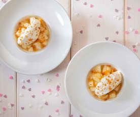 Crumble aux poires et crème à la ricotta