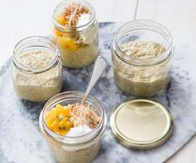 Orange and mango chia pudding