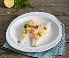 Orata sottovuoto agli agrumi con gamberi in salsa