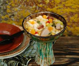 Cachupa au porc et aux haricots