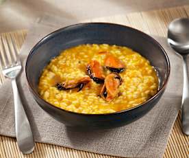 Arroz caldoso con mejillones