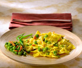 Farfalle mit Erbsen-Schinken-Sauce