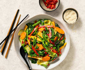 Chinese-style stir-fried vegetables