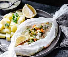 Ryba z warzywami na parze