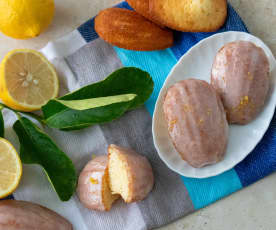 Lemon glaze madeleines