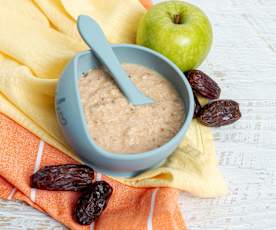 Apple, date and banana porridge (first foods)