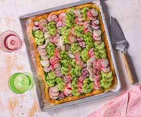 Schnelle Frühlings-Focaccia