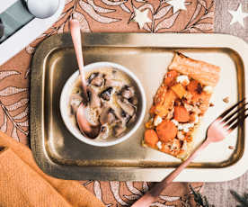 Feuilleté de légumes et champignons à la crème