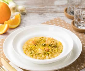 Risotto cuore di Sicilia ai gamberi