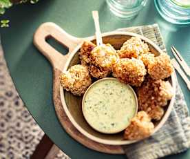 Nuggets vegan et sauce aux herbes