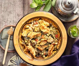 Tajine de poulet et légumes d'été