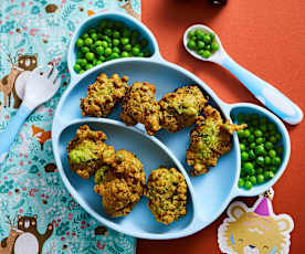 Frittatine di piselli con Feta