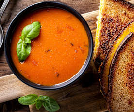 Crème de tomates et grilled cheese Deuxième bol