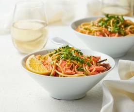 Pâtes au citron et saumon fumé Deuxième bol