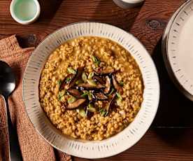 Freekeh Risotto with Mushrooms