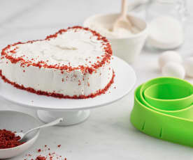 Ciasto Red Velvet Cake w kształcie serca