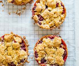 Tartelette framboises et crumble