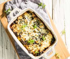 Mangold-Polenta-Auflauf mit Ricotta