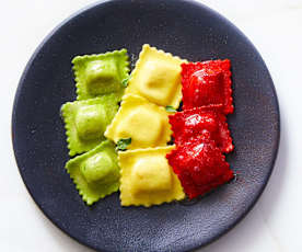 Ravioli tricolore