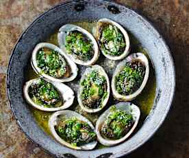 Ormeaux à la persillade verte