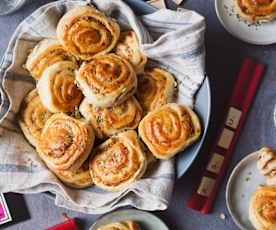 Rollos de brioche salados