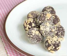 Trufa de chocolate com castanhas