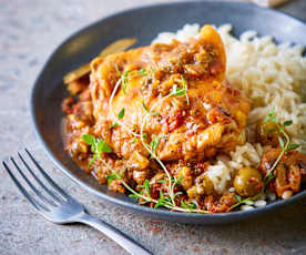 Chicken Cacciatore with Orzo