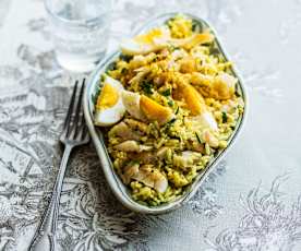 Kedgeree (Riz au curry et au haddock)