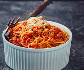 Pasta all'amatriciana (6 porzioni)