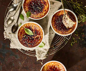 Houbový crème brûlée