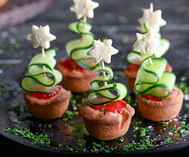 Tartas de árbol de navidad