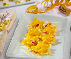 Stelline ripiene di carne con mandorle e nocciole