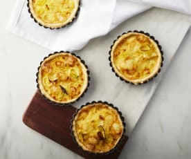 Mini quiche con porri e Montasio (senza glutine)