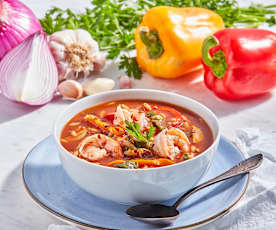 Mediterranean Shrimp and Orzo Soup