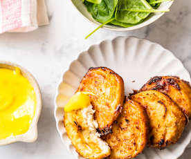 Croquettes de chou-fleur, mayonnaise au safran