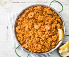 Arroz de marisco del senyoret (Cocción de arroz)