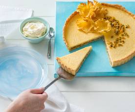 Pineapple passionfruit tart