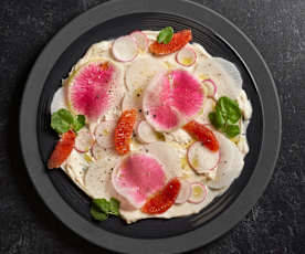 Winter Radish, Citrus and Cashew Cream (Matthew Kenney)