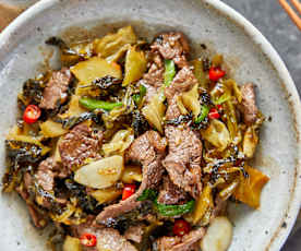 酸菜炒牛肉