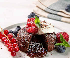 Semisfere al cioccolato dal cuore fondente