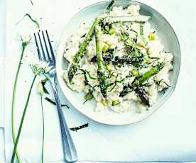 Risotto aux asperges et ail des ours
