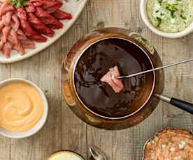 Gemüsebouillon für Fondue Chinoise