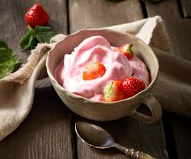 Erdbeer-Protein-Eis