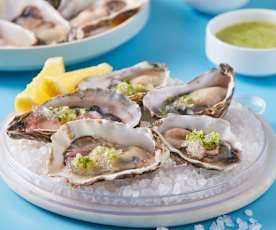 Oysters with Lime Granita