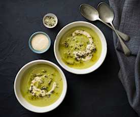 Broccoli soup with sage oil