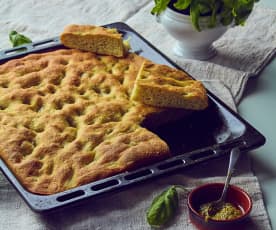 Focaccia al pesto