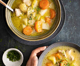 Estofado de pavo al ajillo