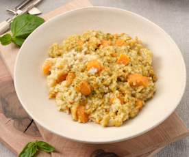 Süsskartoffel-Risotto mit Bergkäse